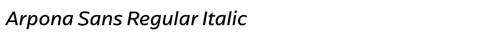 Arpona Sans Regular Italic image